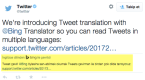 Twitter’a Bing Çeviri Desteği